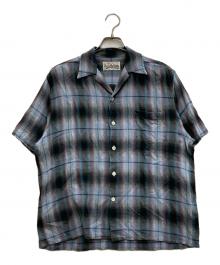 WACKO MARIA（ワコマリア）の古着「OMBRE CHECK OPEN COLLAR SHIRT S/S」｜ブルー