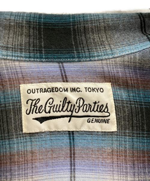 WACKO MARIA（ワコマリア）WACKO MARIA (ワコマリア) OMBRE CHECK OPEN COLLAR SHIRT S/S ブルー サイズ:Ⅿの古着・服飾アイテム