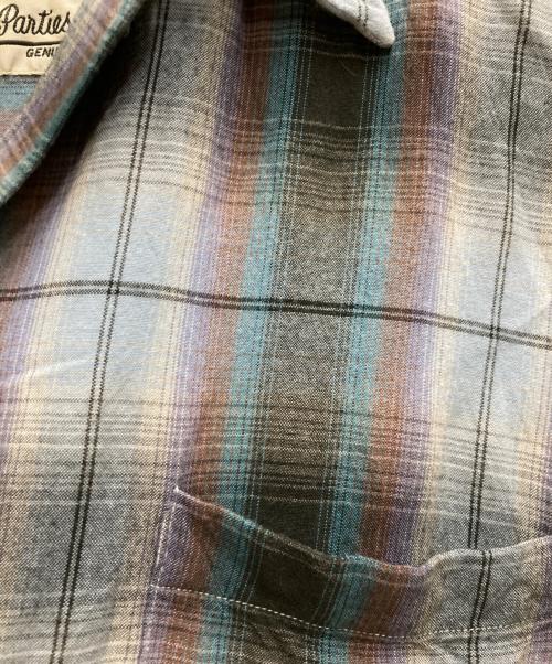 WACKO MARIA（ワコマリア）WACKO MARIA (ワコマリア) OMBRE CHECK OPEN COLLAR SHIRT S/S ブルー サイズ:Ⅿの古着・服飾アイテム