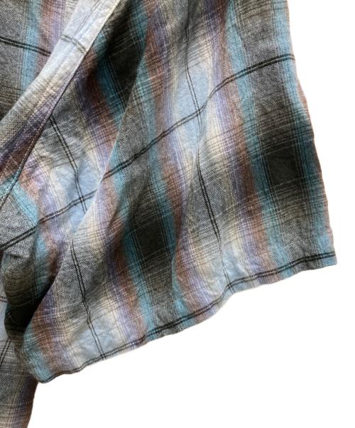 WACKO MARIA（ワコマリア）WACKO MARIA (ワコマリア) OMBRE CHECK OPEN COLLAR SHIRT S/S ブルー サイズ:Ⅿの古着・服飾アイテム