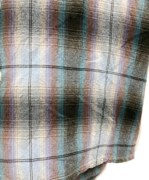 WACKO MARIA（ワコマリア）WACKO MARIA (ワコマリア) OMBRE CHECK OPEN COLLAR SHIRT S/S ブルー サイズ:Ⅿの古着・服飾アイテム