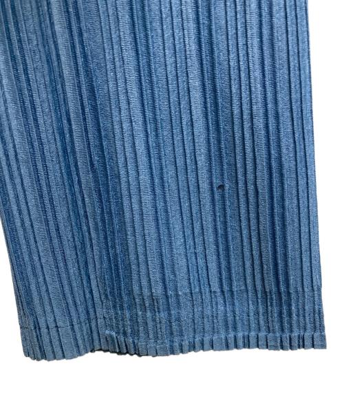 PLEATS PLEASE（プリーツプリーズ）PLEATS PLEASE (プリーツプリーズ) ハイネックプリーツカットソー ブルー サイズ:3の古着・服飾アイテム