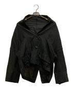 yohji yamamoto+noirヨウジヤマモトプリュスノアール）の古着「ペーパーリネンジャケット」｜ブラック