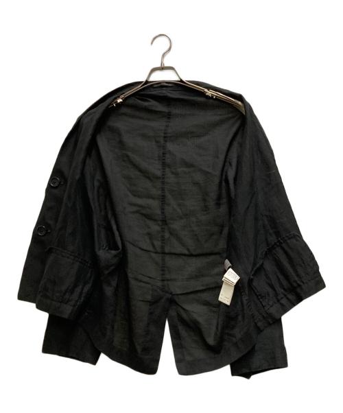 yohji yamamoto+noir（ヨウジヤマモトプリュスノアール）yohji yamamoto+noir (ヨウジヤマモトプリュスノアール) ペーパーリネンジャケット ブラック サイズ:2の古着・服飾アイテム