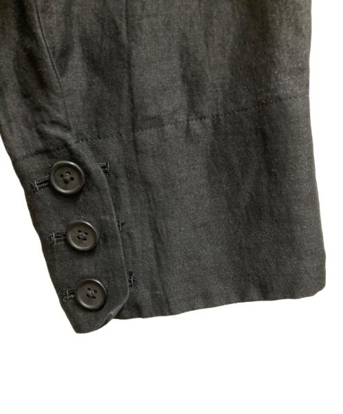 yohji yamamoto+noir（ヨウジヤマモトプリュスノアール）yohji yamamoto+noir (ヨウジヤマモトプリュスノアール) ペーパーリネンジャケット ブラック サイズ:2の古着・服飾アイテム