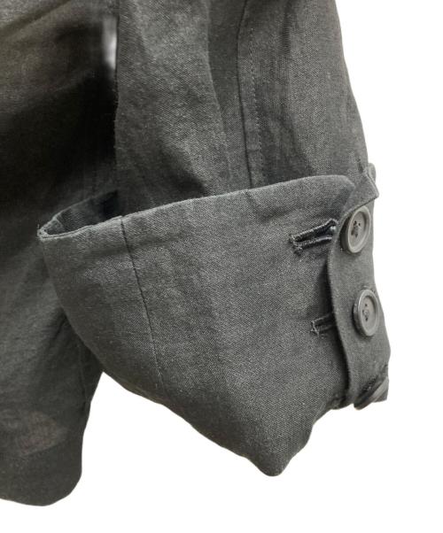 yohji yamamoto+noir（ヨウジヤマモトプリュスノアール）yohji yamamoto+noir (ヨウジヤマモトプリュスノアール) ペーパーリネンジャケット ブラック サイズ:2の古着・服飾アイテム