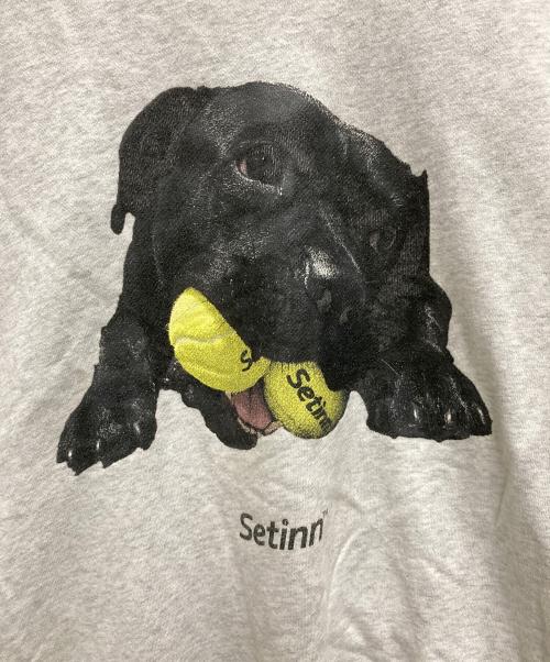 SETINN（セットイン）setinn (セットイン) ボールドッグ プリントスウェット グレー サイズ:XLの古着・服飾アイテム