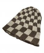 sundays.xyz-）の古着「チェックビーニー」｜トープブラウン