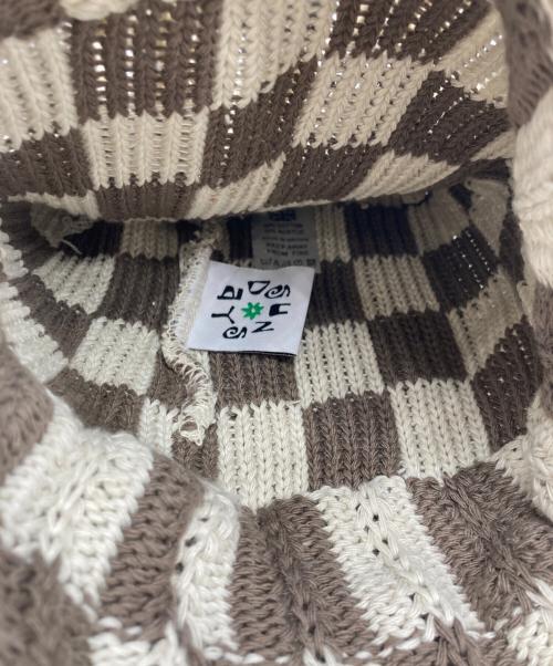 sundays.xyz（-）sundays.xyz (-) チェックビーニー トープブラウンの古着・服飾アイテム