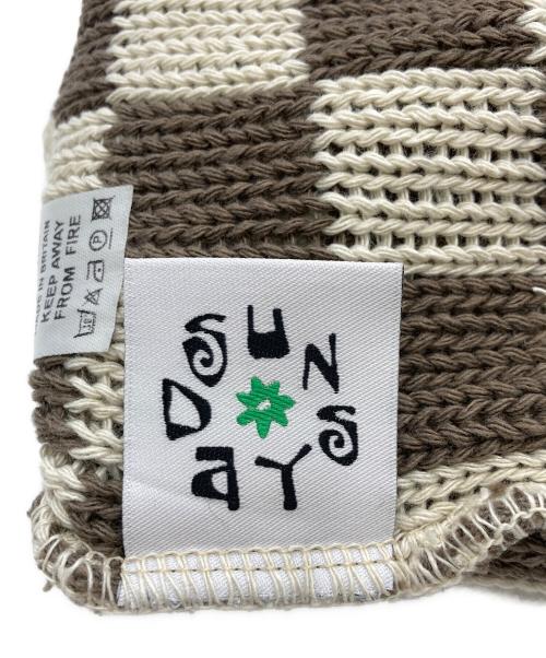 sundays.xyz（-）sundays.xyz (-) チェックビーニー トープブラウンの古着・服飾アイテム