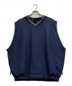 NIKE GOLFナイキゴルフ）の古着「00sスウォッシュVネックベスト」｜ブラック