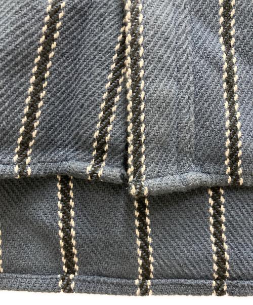 BoTT（ボット）BoTT (ボット) ストライプシャツジャケット ブルー サイズ:Ｌの古着・服飾アイテム