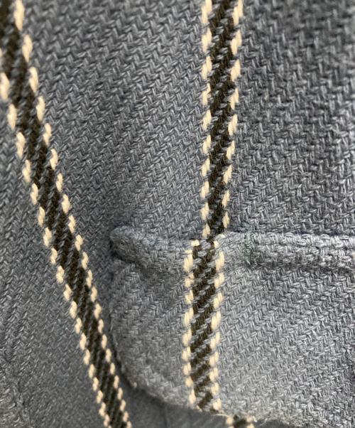 BoTT（ボット）BoTT (ボット) ストライプシャツジャケット ブルー サイズ:Ｌの古着・服飾アイテム