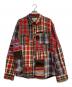 DENIM & SUPPLY RALPH LAUREN（デニム＆サプライ ラルフローレン）の古着「パッチワークチェックネルシャツ」｜レッド