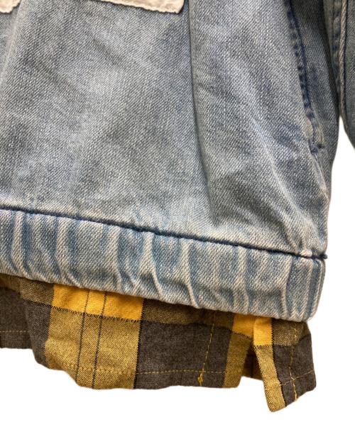 C.E（シーイー）C.E (キャブ エンプト) BLEACHED DENIM HALF ZIP JACKET インディゴ サイズ:Lの古着・服飾アイテム