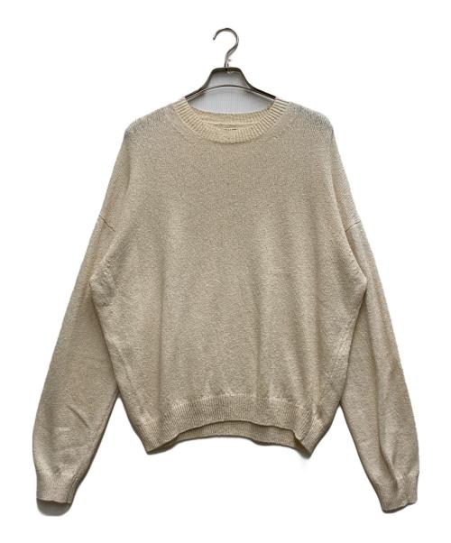 AURALEE（オーラリー）AURALEE (オーラリー) CORKSCREW YARN KNIT P/O ホワイト サイズ:5の古着・服飾アイテム