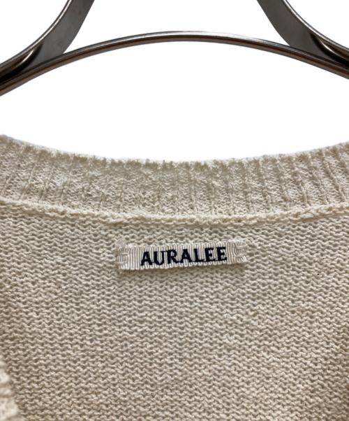 AURALEE（オーラリー）AURALEE (オーラリー) CORKSCREW YARN KNIT P/O ホワイト サイズ:5の古着・服飾アイテム