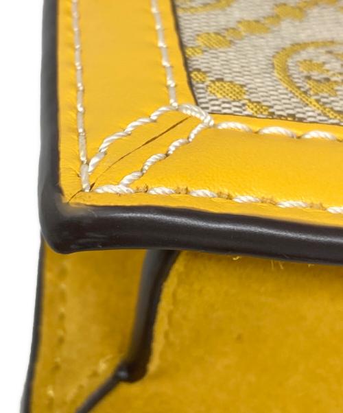 TORY BURCH（トリーバーチ）TORY BURCH (トリーバーチ) Tモノグラム ショルダーバッグ イエロー×ベージュの古着・服飾アイテム