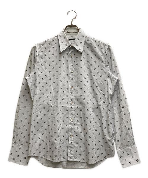 MIU MIU（ミュウミュウ）MIU MIU (ミュウミュウ) ジオメトリードレスシャツ ブルー サイズ:38の古着・服飾アイテム