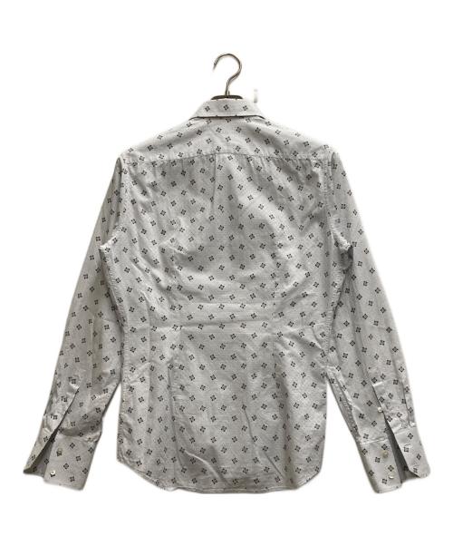 MIU MIU（ミュウミュウ）MIU MIU (ミュウミュウ) ジオメトリードレスシャツ ブルー サイズ:38の古着・服飾アイテム