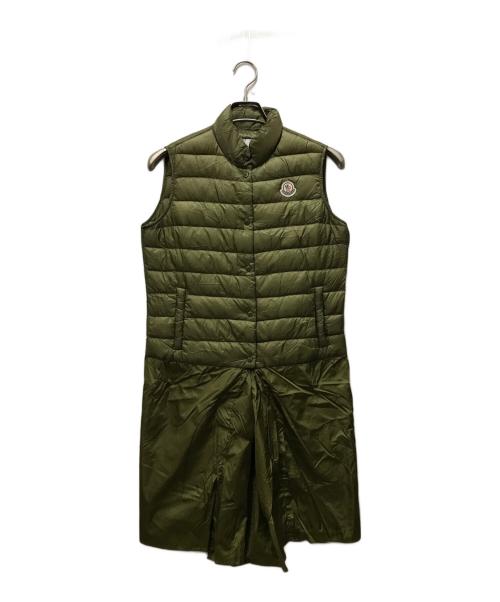 MONCLER（モンクレール）MONCLER (モンクレール) sacai (サカイ) SAYAダウンベストワンピース カーキ サイズ:1の古着・服飾アイテム