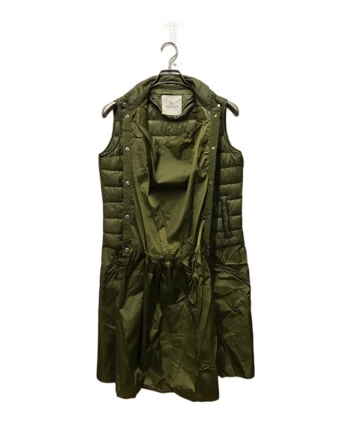 MONCLER（モンクレール）MONCLER (モンクレール) sacai (サカイ) SAYAダウンベストワンピース カーキ サイズ:1の古着・服飾アイテム