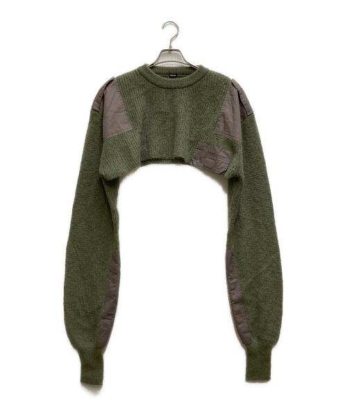 LES SIX（レ シス）LES SIX (レ シス) モヘヤ混クロップドニット グリーン サイズ:2の古着・服飾アイテム