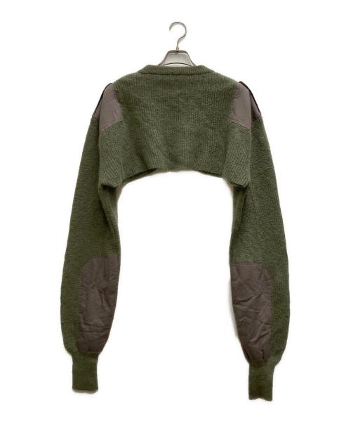 LES SIX（レ シス）LES SIX (レ シス) モヘヤ混クロップドニット グリーン サイズ:2の古着・服飾アイテム