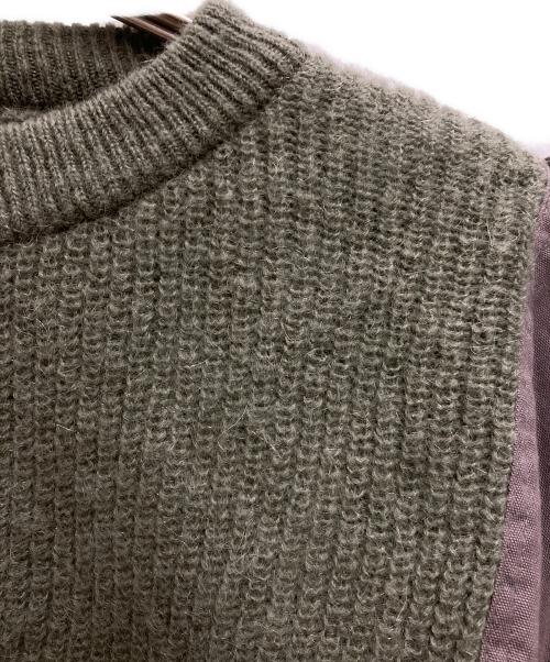 LES SIX（レ シス）LES SIX (レ シス) モヘヤ混クロップドニット グリーン サイズ:2の古着・服飾アイテム