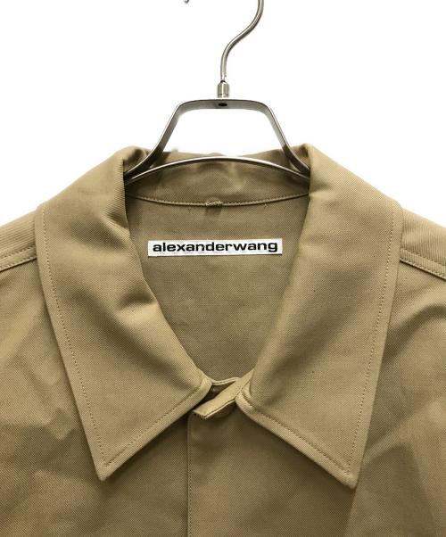 ALEXANDER WANG（アレキサンダー・ワン）ALEXANDER WANG (アレキサンダーワン) オーバーサイズシャツブルゾン ベージュ サイズ:Lの古着・服飾アイテム