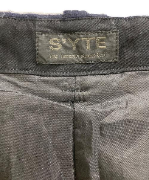 s'yte（サイト）s'yte (サイト) WOOL BEAVER HEM BELT MILITARY PANTS ブラック サイズ:3の古着・服飾アイテム
