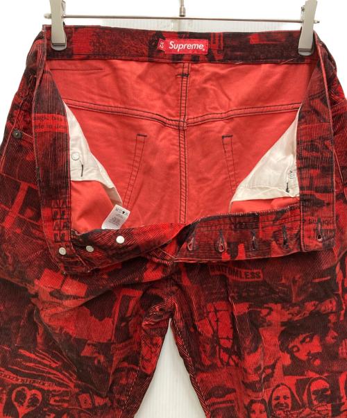 SUPREME（シュプリーム）Supreme (シュプリーム) vibrations corduroy pant レッド サイズ:Ｗ32の古着・服飾アイテム
