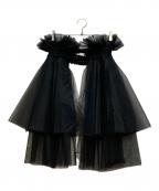 noir kei ninomiyaノワール ケイ ニノミヤ）の古着「ナイロン チュールスカート」｜ブラック