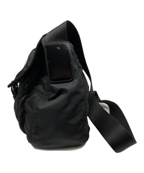 PRADA（プラダ）PRADA (プラダ) 三角プレートショルダーバッグ ブラックの古着・服飾アイテム