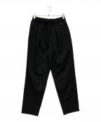 MARKAWAREマーカウェア）の古着「ウールイージータックパンツ」｜ブラック