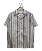 OVERCOATオーバーコート）の古着「ショートスリーブオープンカラーシャツ」｜ホワイト×ブルー