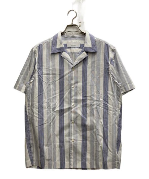 OVERCOAT（オーバーコート）OVERCOAT (オーバーコート) ショートスリーブオープンカラーシャツ ホワイト×ブルー サイズ:2の古着・服飾アイテム
