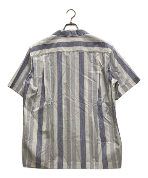 OVERCOAT（オーバーコート）OVERCOAT (オーバーコート) ショートスリーブオープンカラーシャツ ホワイト×ブルー サイズ:2の古着・服飾アイテム