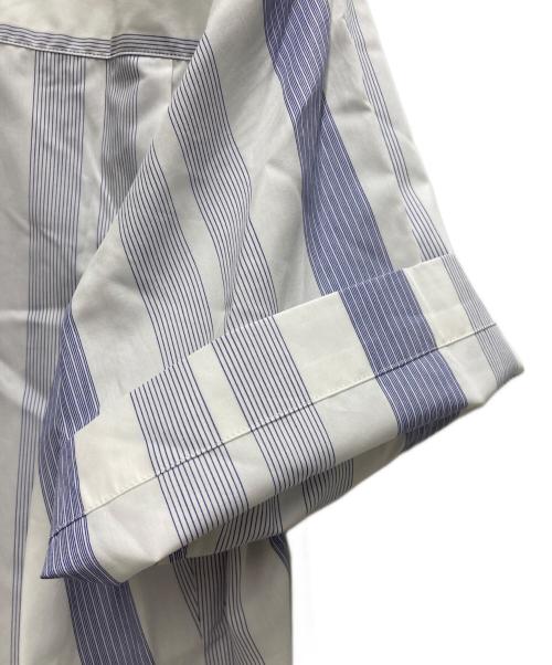 OVERCOAT（オーバーコート）OVERCOAT (オーバーコート) ショートスリーブオープンカラーシャツ ホワイト×ブルー サイズ:2の古着・服飾アイテム