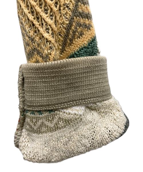 Coogi（クージー）Coogi (クージー) Vネック3Dニット ベージュ サイズ:Mの古着・服飾アイテム