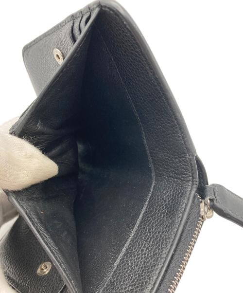 Saint Laurent Paris（サンローランパリ）Saint Laurent Paris (サンローランパリ) リヴゴーシュコンパクトウォレット ブラックの古着・服飾アイテム