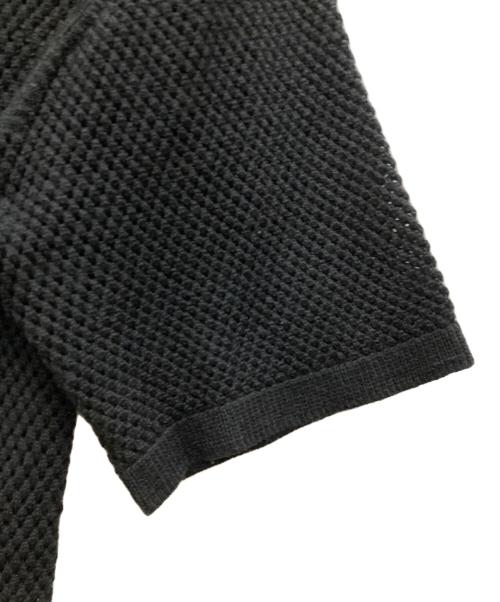 LU'U DAN（ルーダン）LU'U DAN (LU'U DAN) NET POLO KNIT ブラック サイズ:Sの古着・服飾アイテム