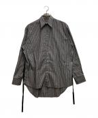 MM6 Maison Margielaエムエムシックスメゾンマルジェラ）の古着「ストライプシャツ」｜グレー