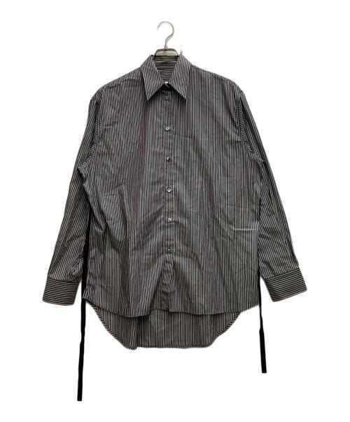 MM6 Maison Margiela（エムエムシックスメゾンマルジェラ）MM6 Maison Margiela (エムエムシックスメゾンマルジェラ) ストライプシャツ グレー サイズ:38の古着・服飾アイテム