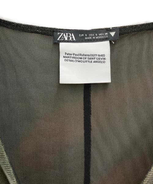 ZARA（ザラ）ZARA (ザラ) Peter Paul Rubens チュールワンピース グリーン サイズ:Sの古着・服飾アイテム