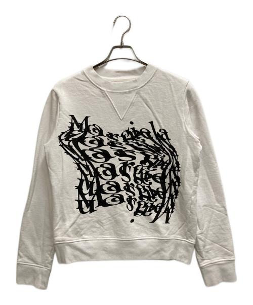 Maison Margiela（メゾンマルジェラ）Maison Margiela (メゾンマルジェラ) アブストラクトロゴスウェット ホワイト サイズ:Sの古着・服飾アイテム