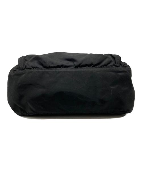 PRADA（プラダ）PRADA (プラダ) ダブルベルトメッセンジャーバッグ ブラックの古着・服飾アイテム