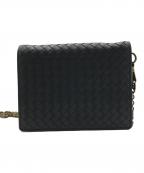 BOTTEGA VENETAボッテガベネタ）の古着「イントレチャートチェーンウォレット」｜ブラック