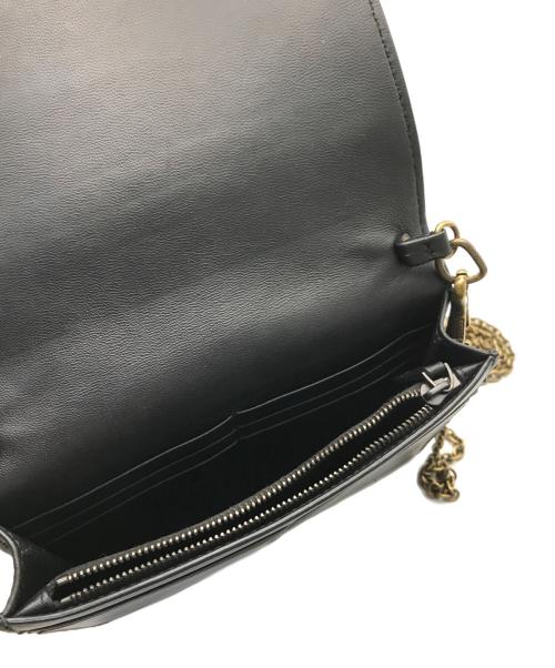 BOTTEGA VENETA（ボッテガベネタ）BOTTEGA VENETA (ボッテガベネタ) イントレチャートチェーンウォレット ブラックの古着・服飾アイテム