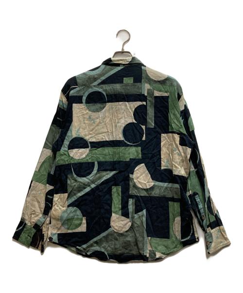 PS Paul Smith（ＰＳポールスミス）PS Paul Smith (ＰＳポールスミス) 総柄シャツ ネイビー サイズ:XLの古着・服飾アイテム